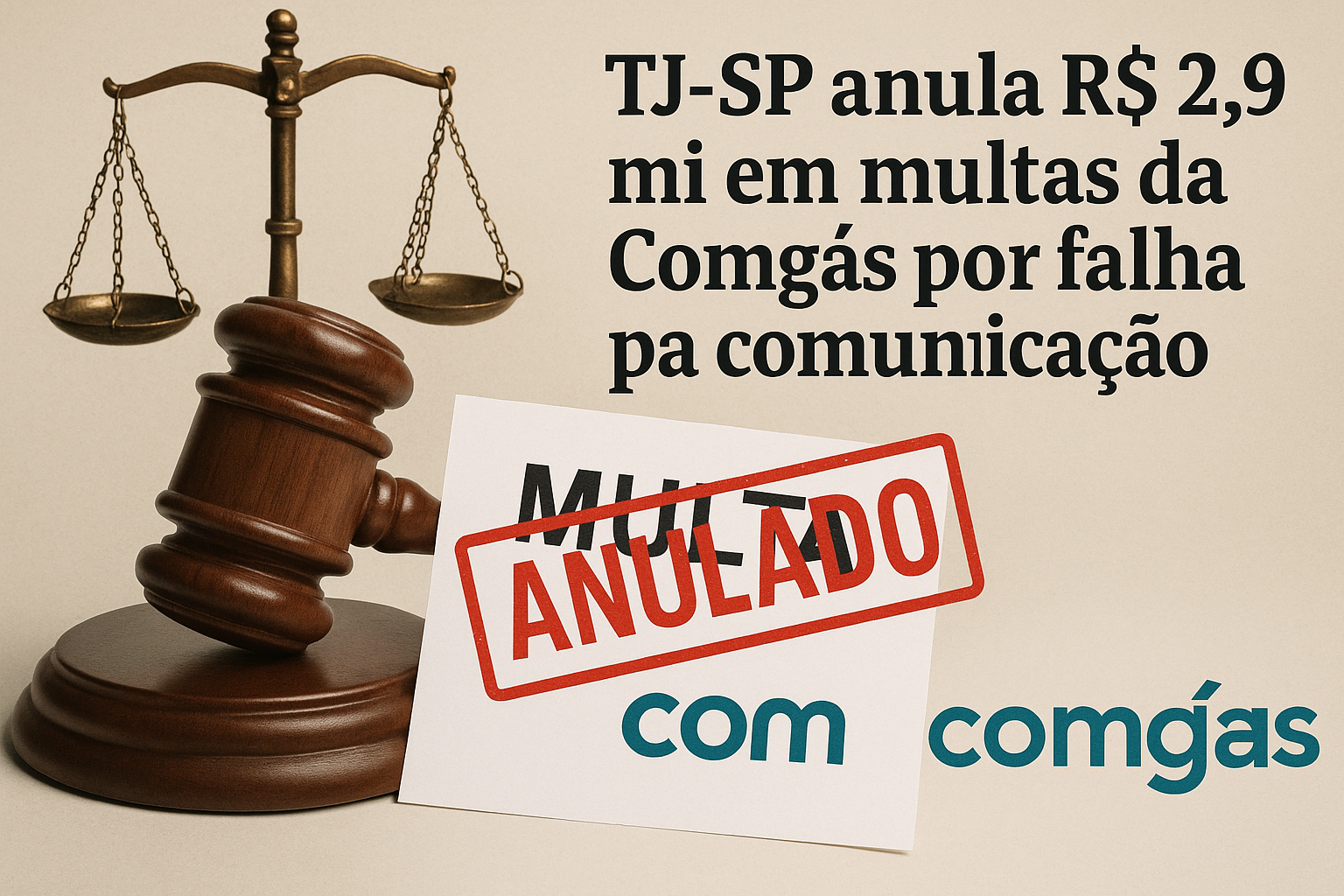 TJ-SP anula R$ 2,9 mi em multas da Comgás por falha na comunicação