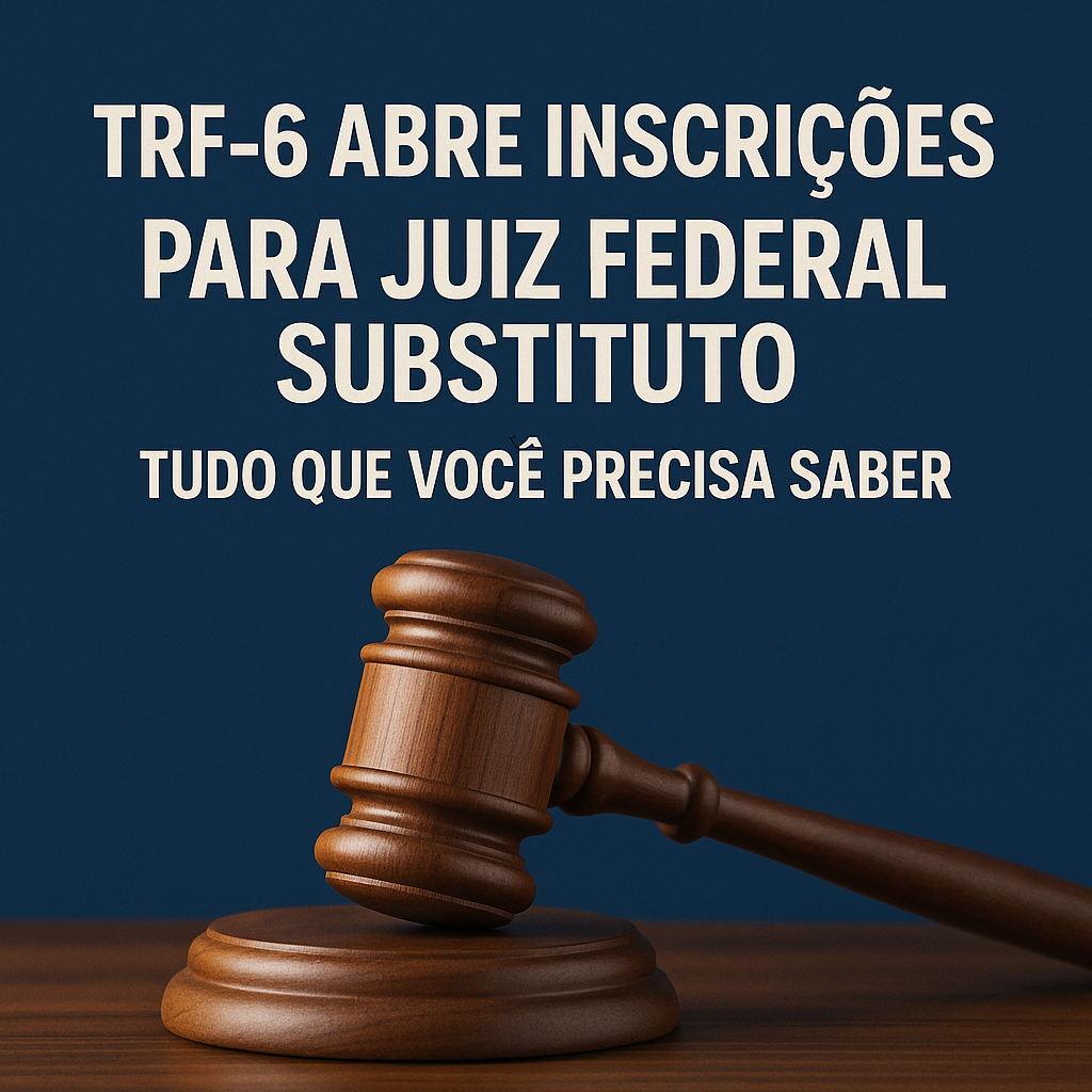TRF-6 abre inscrições para juiz federal substituto tudo que você precisa saber 1